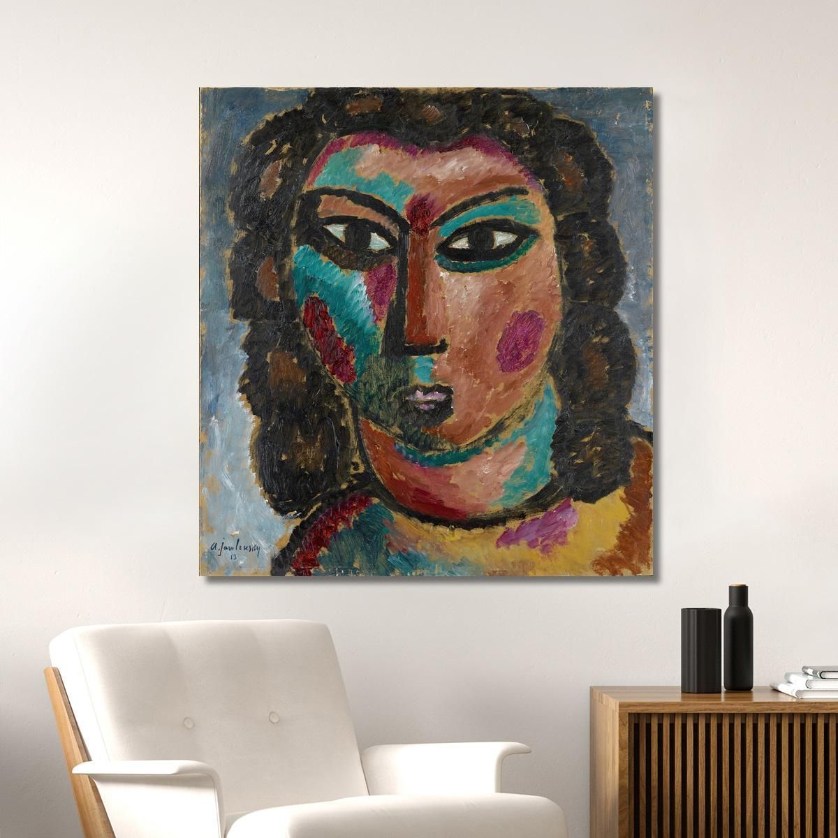 Riccioli Castani Alexej von Jawlensky avj18 quadro stampa su tela