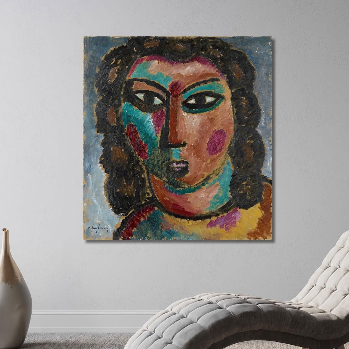 Riccioli Castani Alexej von Jawlensky avj18 quadro stampa su tela