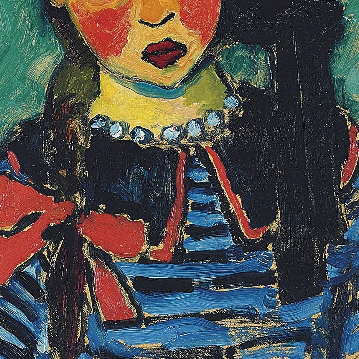 Ragazza Con Il Nastro Rosso Alexej von Jawlensky avj36 quadro stampa su tela