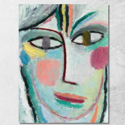 Testa Di Una Donna Femina Alexej von Jawlensky avj39 quadro stampa su tela