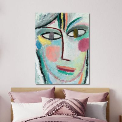 Testa Di Una Donna Femina Alexej von Jawlensky avj39 quadro stampa su tela