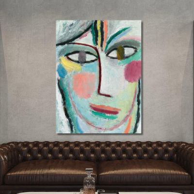 Testa Di Una Donna Femina Alexej von Jawlensky avj39 quadro stampa su tela