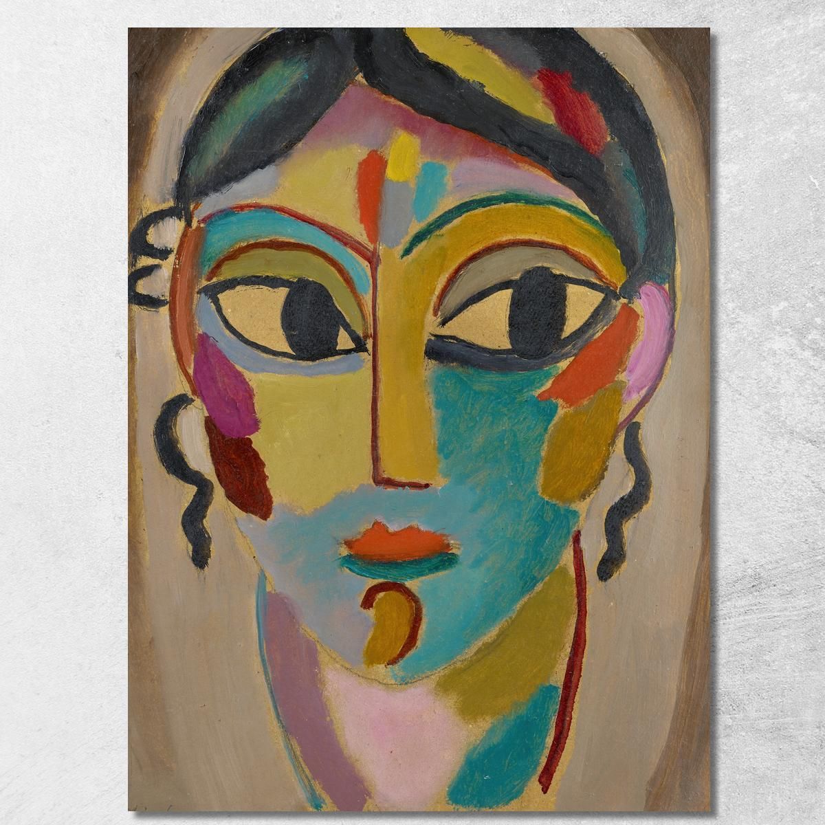 Testa Mistica Testa Di Ragazza Frontale Alexej von Jawlensky avj70 quadro stampa su tela Testa Mistica Testa Di Ragazza Frontale Alexej von Jawlensky avj70 quadro stampa su tela