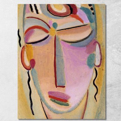 Meditazione Della Testa Mistica Alexej von Jawlensky avj71 quadro stampa su tela