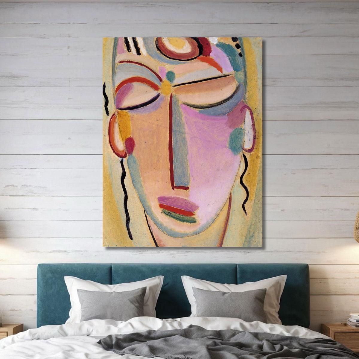Meditazione Della Testa Mistica Alexej von Jawlensky avj71 quadro stampa su tela