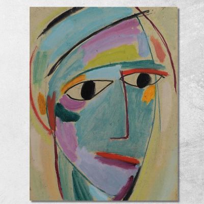 Testa Mistica Profilo Di Tre Quarti Alexej von Jawlensky avj72 quadro stampa su tela