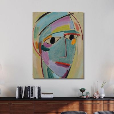 Testa Mistica Profilo Di Tre Quarti Alexej von Jawlensky avj72 quadro stampa su tela