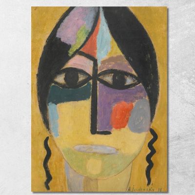 Testa Mistica Ali Di Corvo Iv Alexej von Jawlensky avj74 quadro stampa su tela