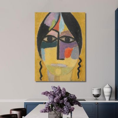 Testa Mistica Ali Di Corvo Iv Alexej von Jawlensky avj74 quadro stampa su tela