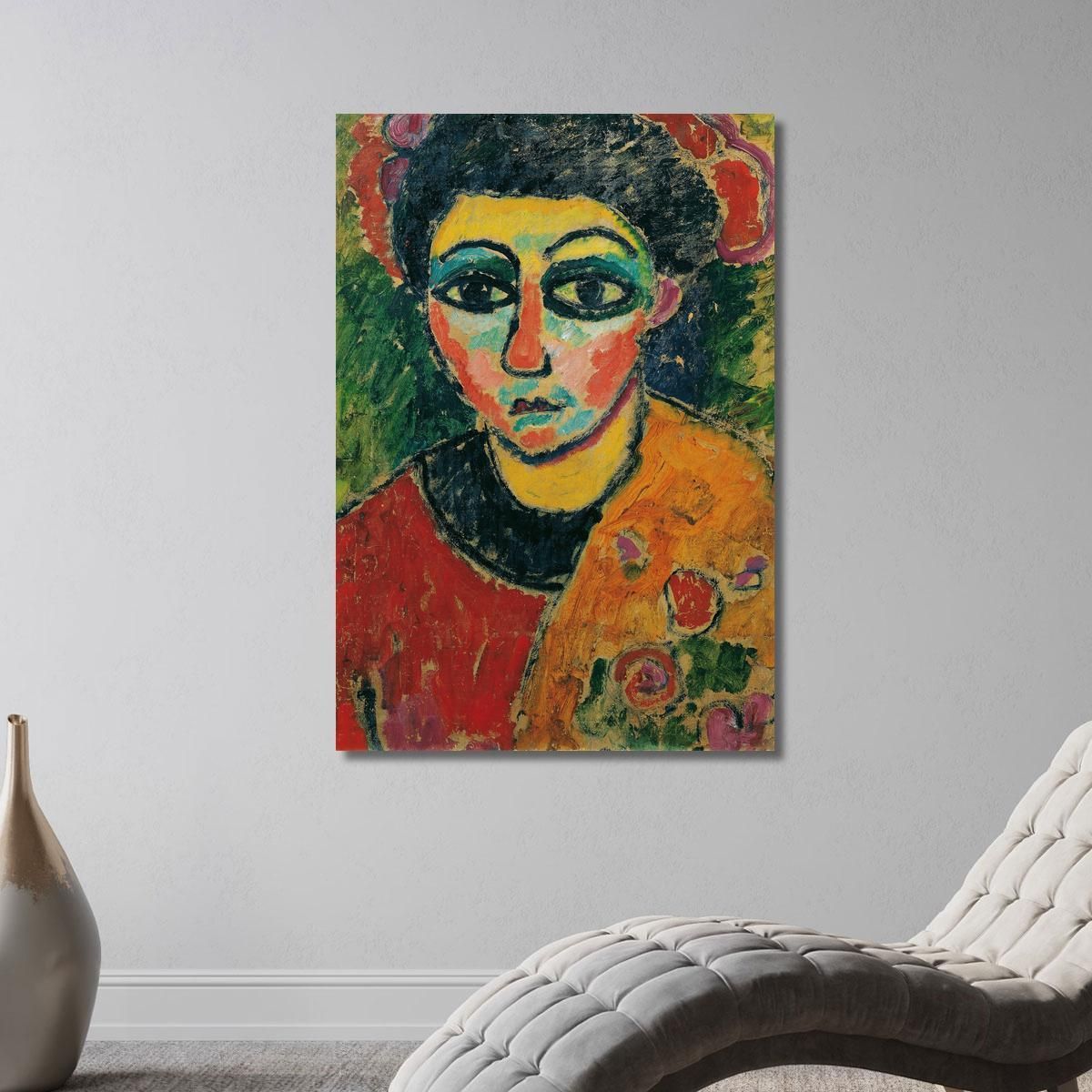 Ritratto Di Signora Alexej von Jawlensky avj78 quadro stampa su tela