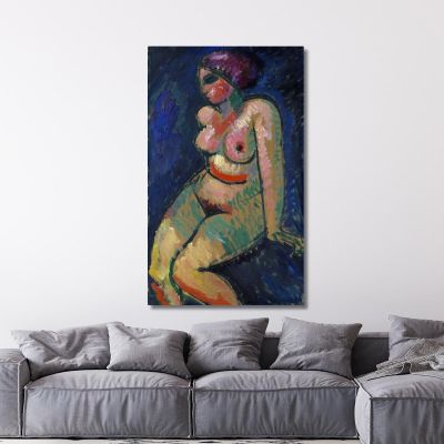 Nudo Femminile Seduto Alexej von Jawlensky avj85 quadro stampa su tela