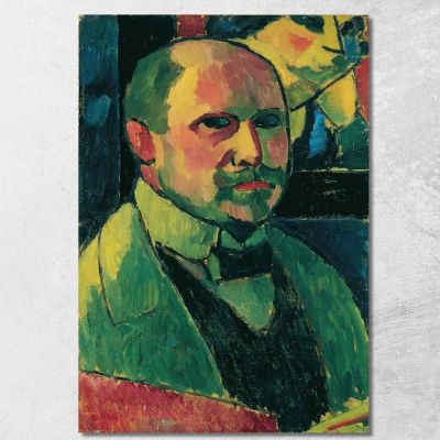 Auto Ritratto Alexej von Jawlensky avj86 quadro stampa su tela