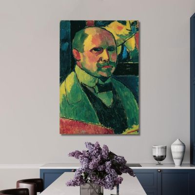 Autoportrait Alexej von Jawlensky, avj86 tableau impression sur toile