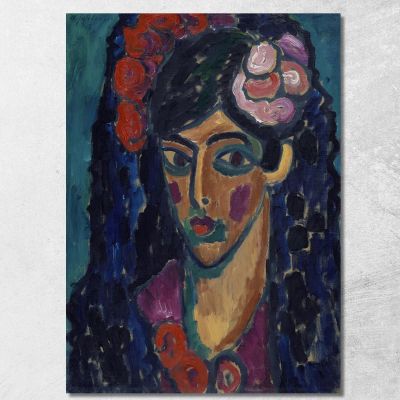 Spagnolo Alexej von Jawlensky avj92 quadro stampa su tela