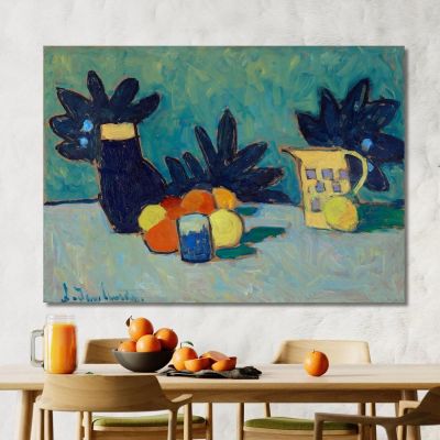 Natura Morta Con Frutta Alexej von Jawlensky, avj97 quadro stampa su tela