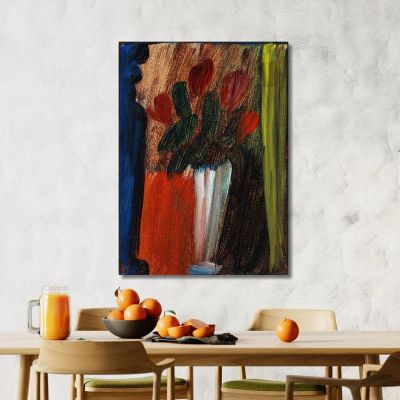 Fiori Di Natura Morta In Vaso Bianco Alexej von Jawlensky avj105 quadro stampa su tela