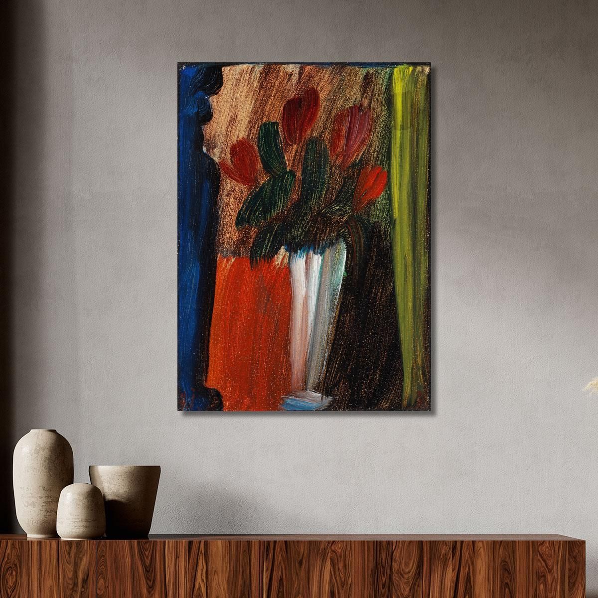 Fiori Di Natura Morta In Vaso Bianco Alexej von Jawlensky avj105 quadro stampa su tela