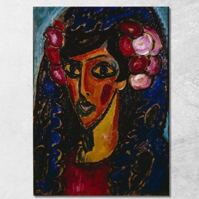 La Mantiglia Blu Alexej von Jawlensky avj114 quadro stampa su tela