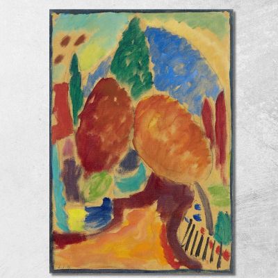 Il Sentiero Arancione Alexej von Jawlensky avj116 quadro stampa su tela