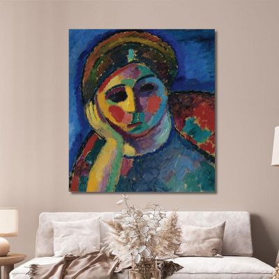 La Donna Pensante Alexej von Jawlensky avj117 quadro stampa su tela