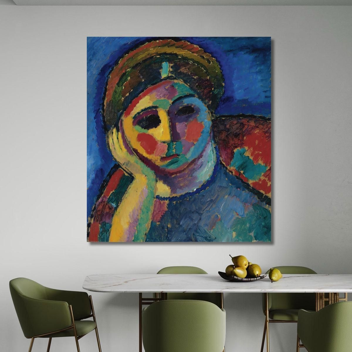 La Donna Pensante Alexej von Jawlensky avj117 quadro stampa su tela