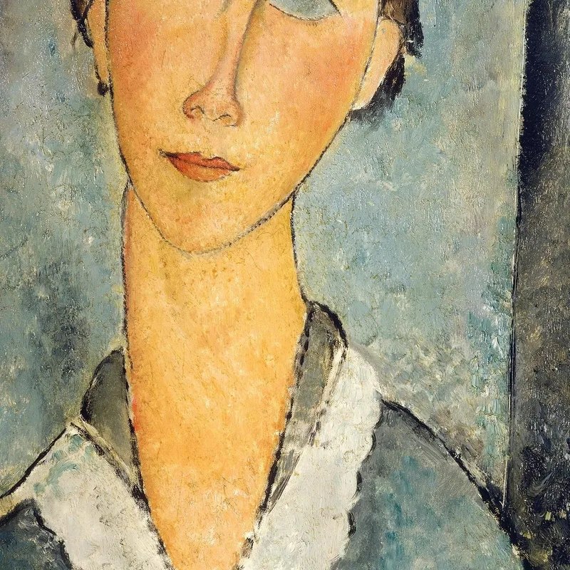 Reproduction Toile Sur Cadre 'Fille Dans Une Blouse De Marin' De Modigliani - Prêt à Accrocher, Neuf - Déco Salon/chambre