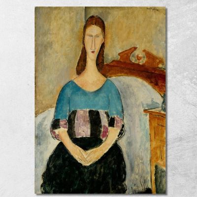 Ritratto Di Jeanne Hébuterne Seduta Amedeo Modigliani amd55 quadro stampa su tela