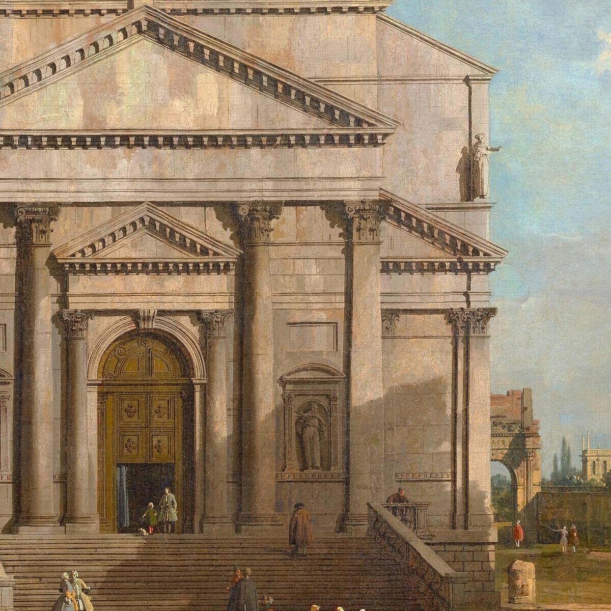 Un Capriccio Con La Chiesa Del Redentore Canaletto cnl1 quadro stampa su tela