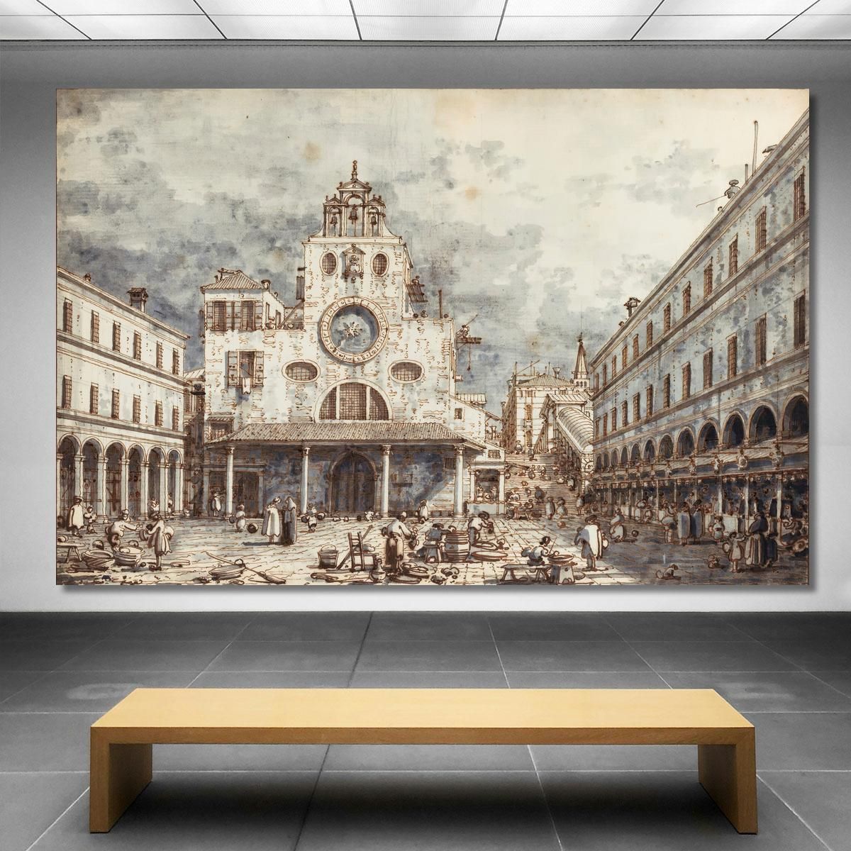 Campo San Giacomo Di Rialto Venice Canaletto cnl8 quadro stampa su tela