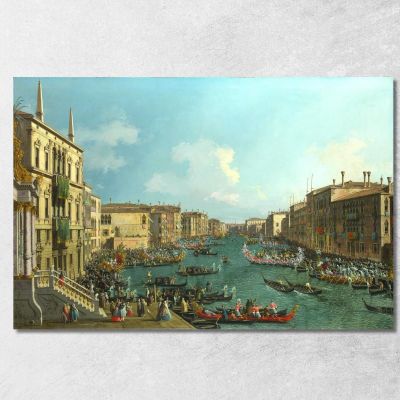 Una Regata Sul Canal Grande Canaletto cnl11 quadro stampa su tela