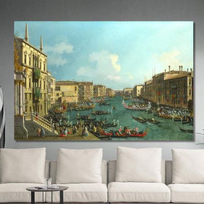 Una Regata Sul Canal Grande Canaletto cnl11 quadro stampa su tela