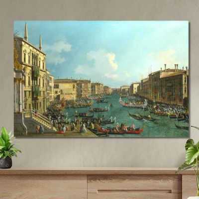 Una Regata Sul Canal Grande Canaletto cnl11 quadro stampa su tela