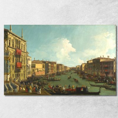 Una Regata Sul Canal Grande Canaletto cnl15 quadro stampa su tela