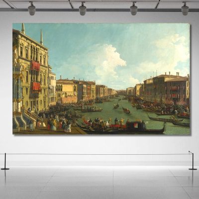 Una Regata Sul Canal Grande Canaletto cnl15 quadro stampa su tela