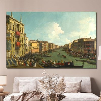 Una Regata Sul Canal Grande Canaletto cnl15 quadro stampa su tela