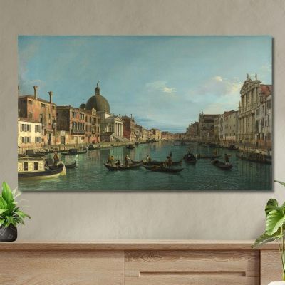 Il Canal Grande Con S. Simeone Piccolo Canaletto cnl19 quadro stampa su tela