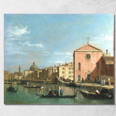 Il Canal Grande Di Fronte A Santa Croce Canaletto cnl28 quadro stampa su tela
