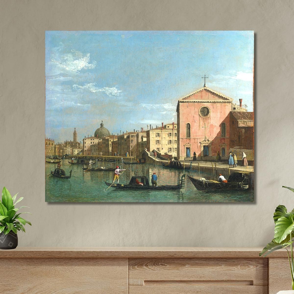 Il Canal Grande Di Fronte A Santa Croce Canaletto cnl28 quadro stampa su tela