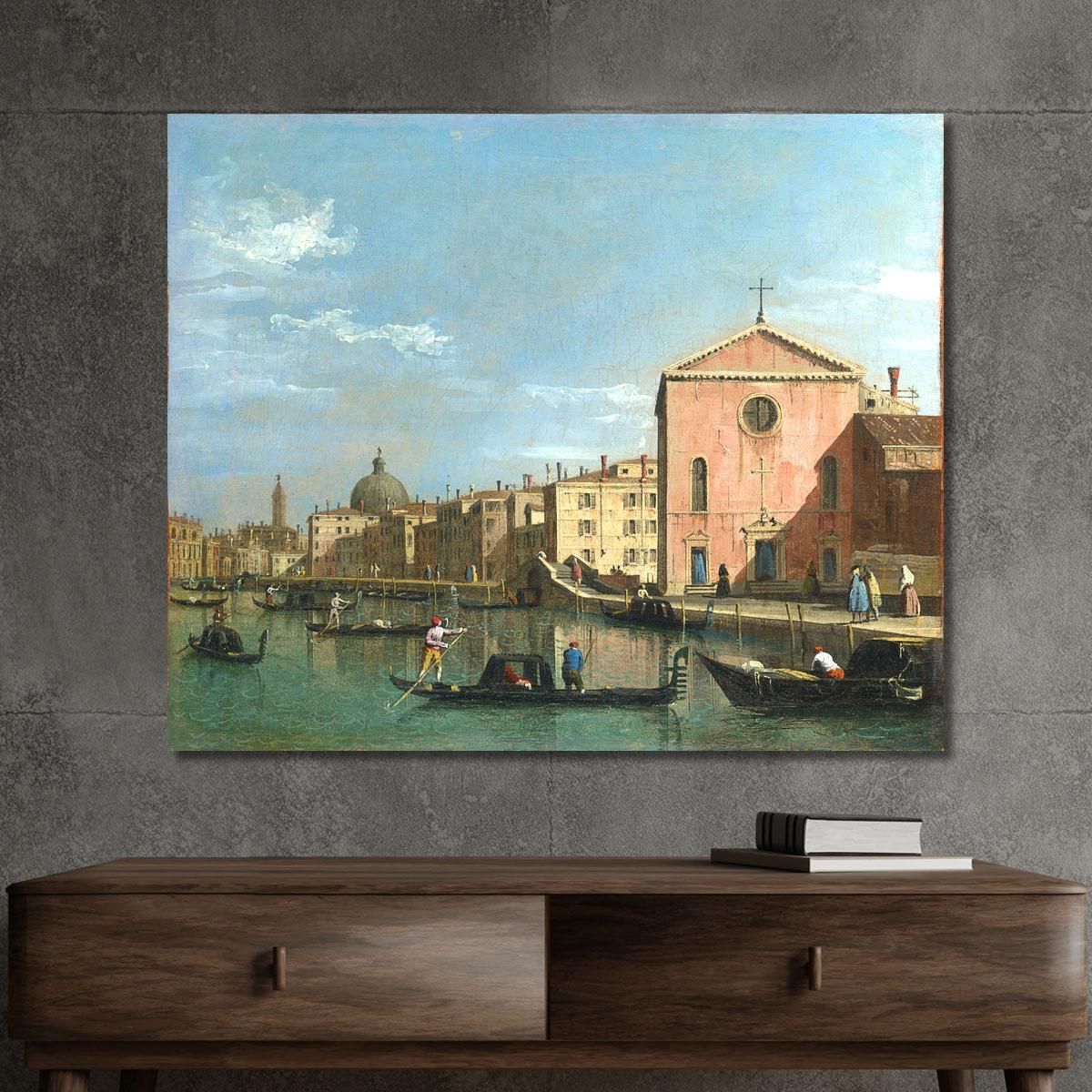 Il Canal Grande Di Fronte A Santa Croce Canaletto cnl28 quadro stampa su tela