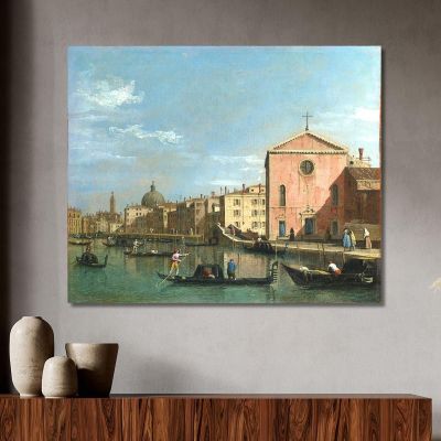 Il Canal Grande Di Fronte A Santa Croce Canaletto cnl28 quadro stampa su tela