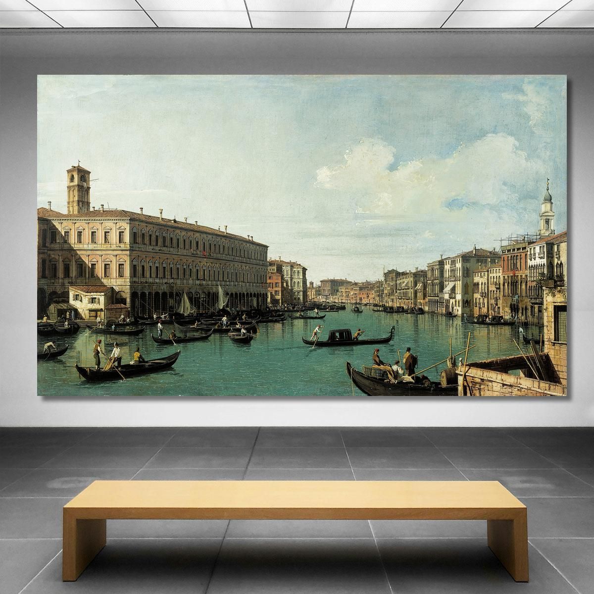 Il Canal Grande Visto Dal Ponte Di Rialto Canaletto cnl30 quadro stampa su tela