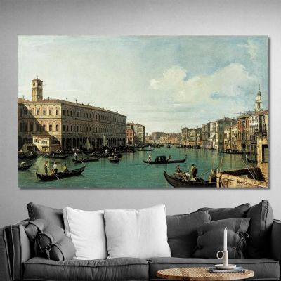 Il Canal Grande Visto Dal Ponte Di Rialto Canaletto cnl30 quadro stampa su tela