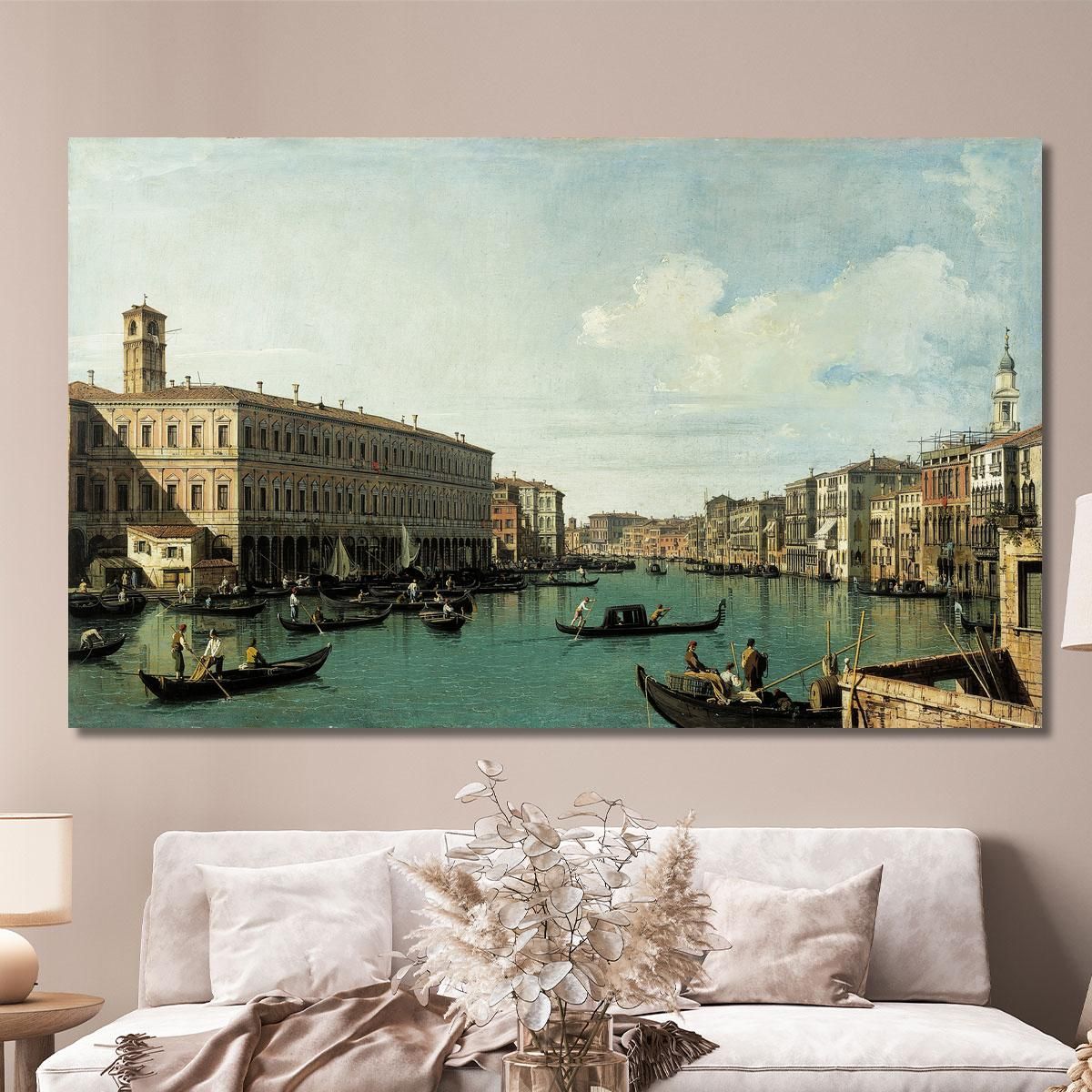 Il Canal Grande Visto Dal Ponte Di Rialto Canaletto cnl30 quadro stampa su tela