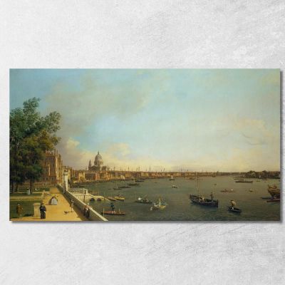 Il Tamigi Da Somerset House Terrace Verso La Città Canaletto cnl33 quadro stampa su tela