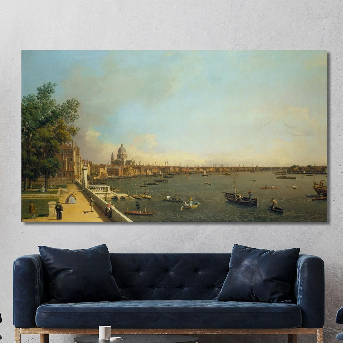 Il Tamigi Da Somerset House Terrace Verso La Città Canaletto cnl33 quadro stampa su tela