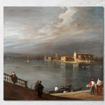 San Cristoforo San Michele And Murano From The Fondamenta Nuove Venice Canaletto cnl39 quadro stampa su tela