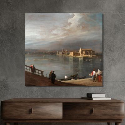 San Cristoforo San Michele And Murano From The Fondamenta Nuove Venice Canaletto cnl39 quadro stampa su tela