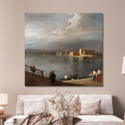 San Cristoforo San Michele And Murano From The Fondamenta Nuove Venice Canaletto cnl39 quadro stampa su tela