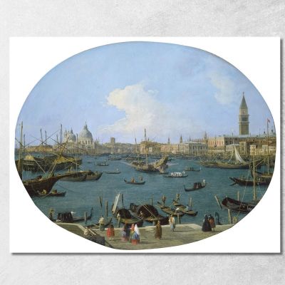 Seen From The Bacino Di San Marco In Venice Canaletto cnl40 quadro stampa su tela