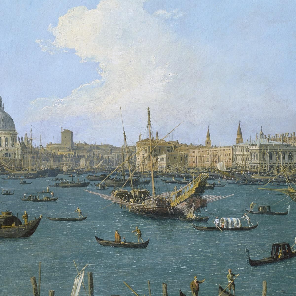 Seen From The Bacino Di San Marco In Venice Canaletto cnl40 quadro stampa su tela